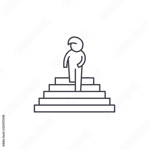 Yearning line icon concept. Yearning vector linear illustration, sign, symbol