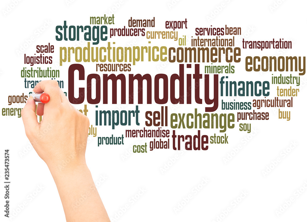 Commodity word cloud hand writing concept Commodity word cloud hand writing concept