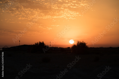 Amazing view of clear sea landscape with cloudy sky as a background Sunset time.