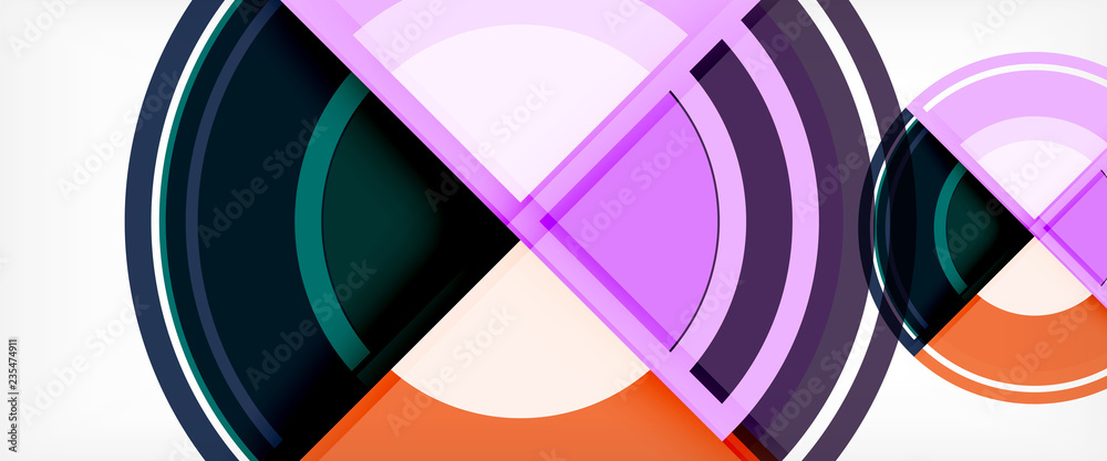 Obraz premium Multicolored round shapes abstract background