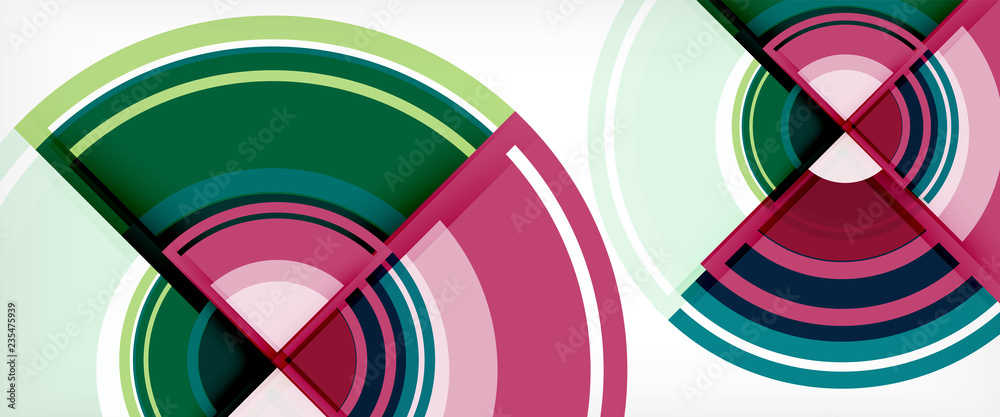 Obraz premium Multicolored round shapes abstract background