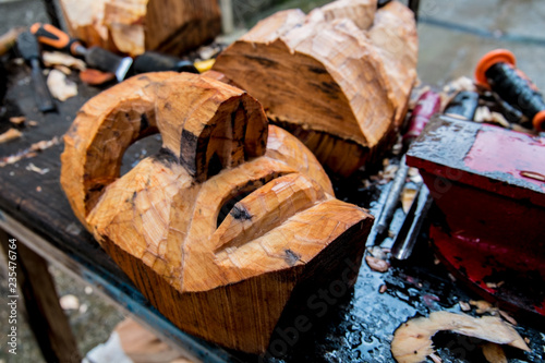 Mamuthones wooden mask