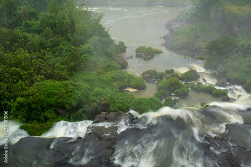 Iguazu river Iguazu falls Tropica forest Argentina
