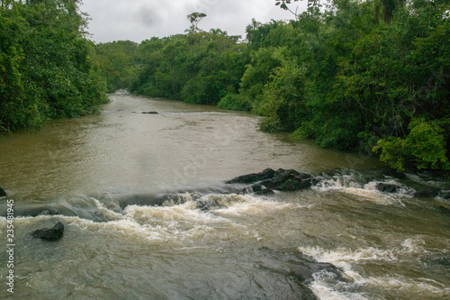 Iguazu river Iguazu falls Tropica forest Argentina