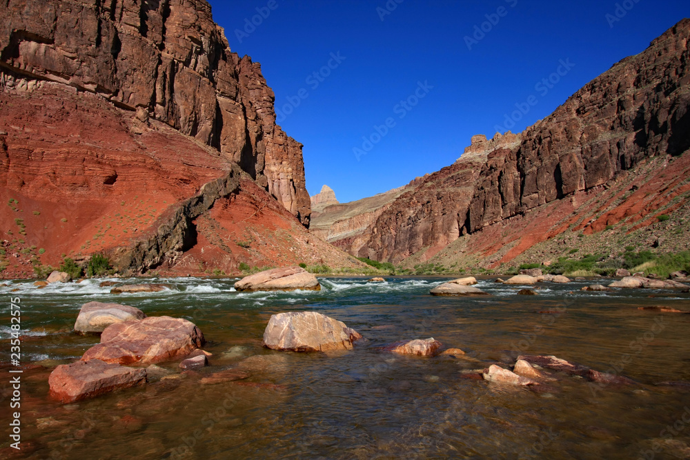 Hance Rapids and the Colorado River in Grand Canyon National Park, Arizona.
