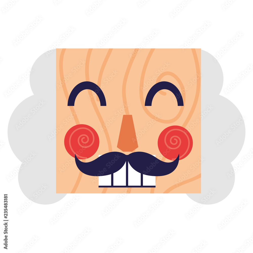 Naklejka premium nutcracker face icon