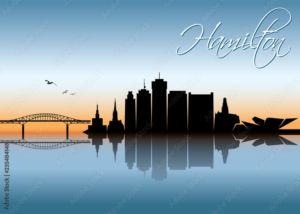 Obraz premium Hamilton skyline - Ontario, Canada