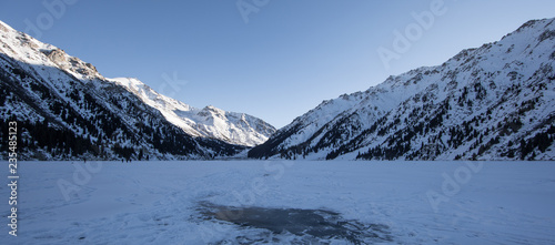 Frozen Mountain Lake, Big Almaty Lake, Kazakhstan
