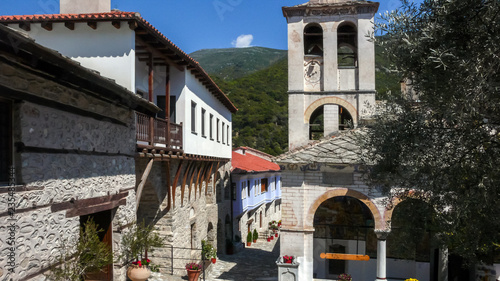 Ancient Monastery of Timiou Prodromou St. John the Baptist near town of Serres, Central Macedonia, Greece photo