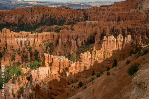 Close-up of the needle shaped mountain structure at Bryce Canyon National Park, Utah, USA