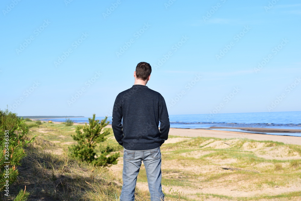 man on the beach man on the beach