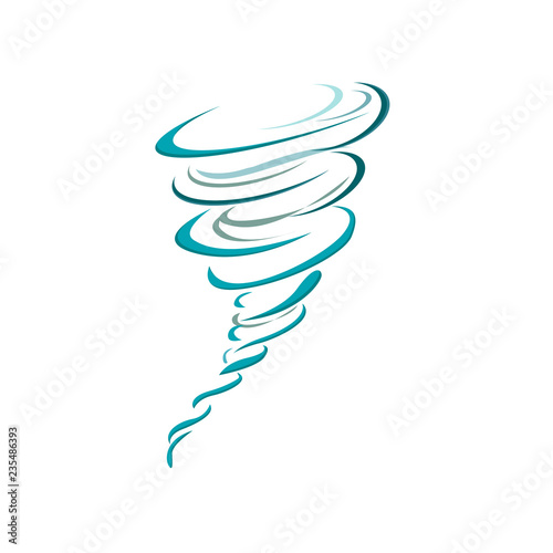 Tornado icon. Tornado storm icon isolated on white background. Typhoon, cyclone and hurricane simple vector illustration