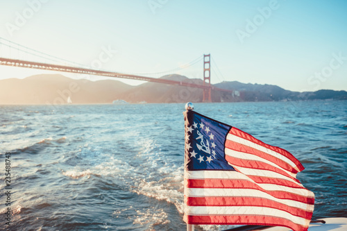 Canvas Print Golden Gate Bay Cruise in  San Francisco, California, USA