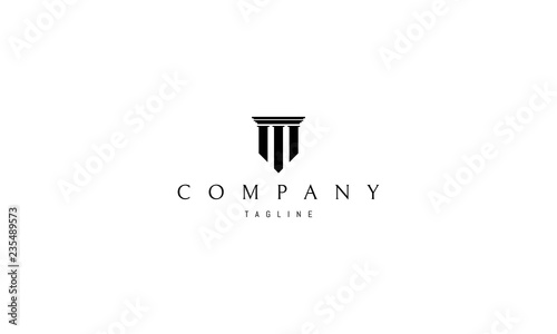 Three columns vector logo image