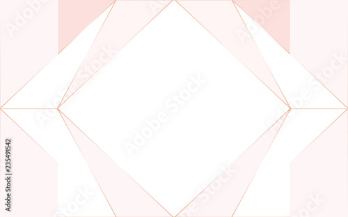 Geometric seamless pattern. Gold line abstract polygonal background. Vector illustration.