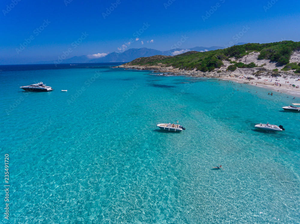 Strand von Saleccia, einer der schönsten Strände der Insel Korsika