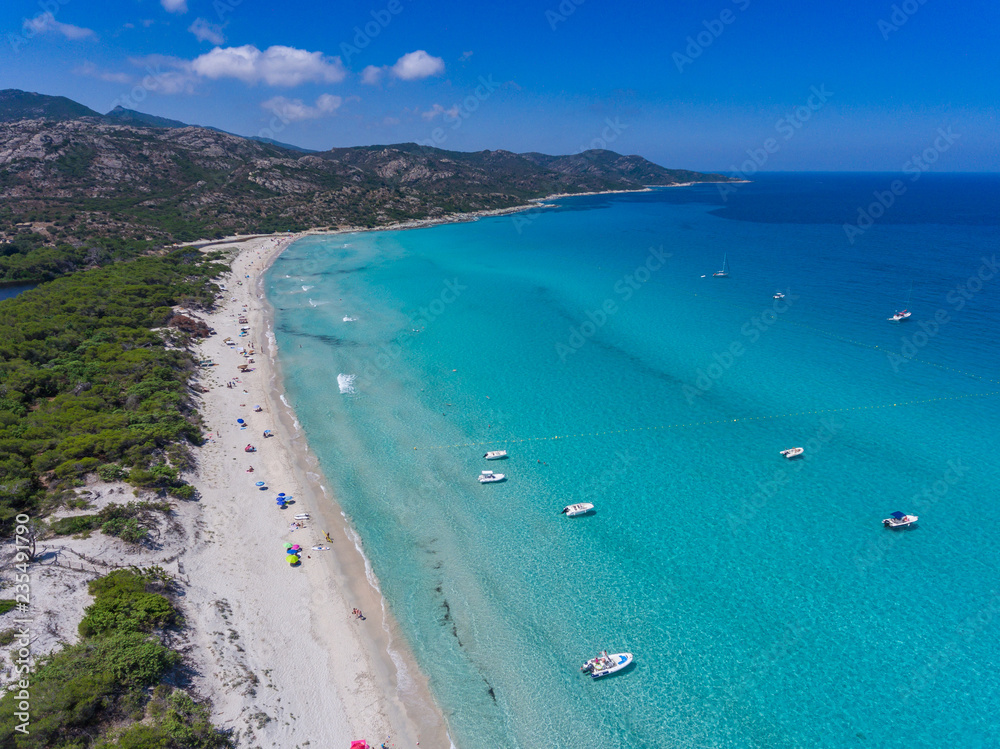 Fototapeta premium Strand von Saleccia, einer der schönsten Strände der Insel Korsika
