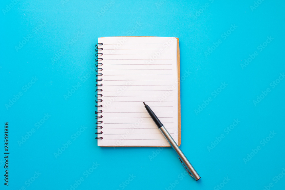 Notebook and equipment back to school on color background. Notebook and equipment back to school on color background.