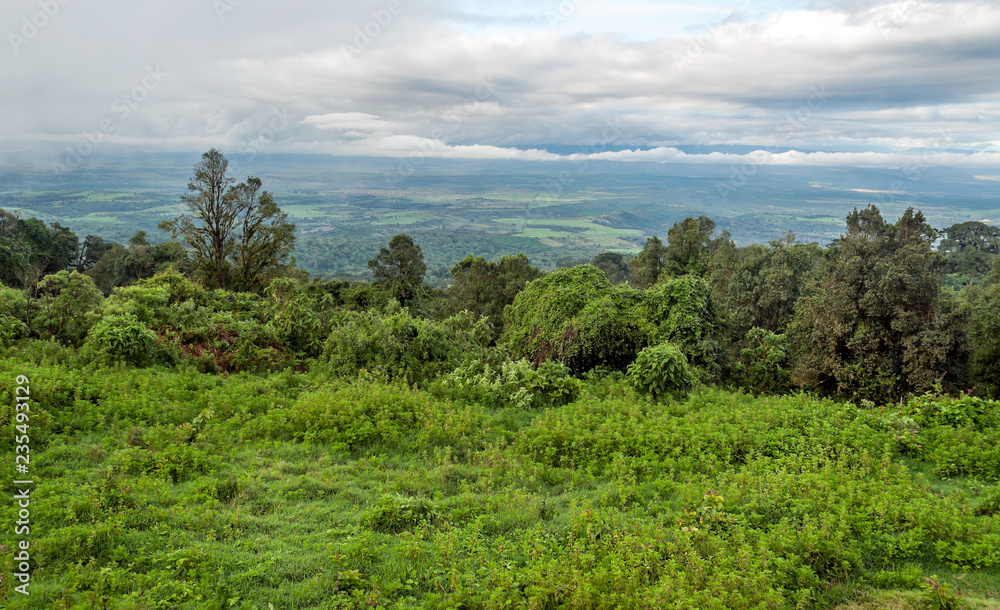 Mountains in Tanzania in the Ngorogoro Valley