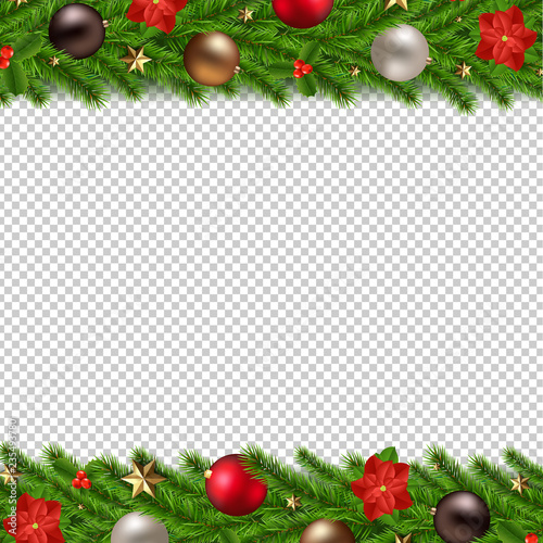 Christmas Garland Isolated Transparent Background