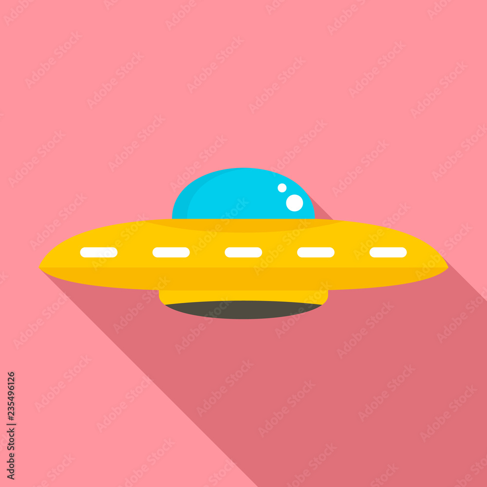 Fototapeta premium Ufo cosmic ship icon. Flat illustration of ufo cosmic ship vector icon for web design