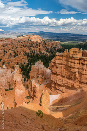 Panoramablick ins erodierte Tal  Bryce Canyon National Park  Utah  USA