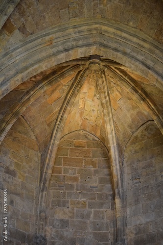 The antique bas-reliefs. Floral ornament. Bedesten (former Church of St. Nicholas). Nicosia. The Turkish Republic Of Northern Cyprus.