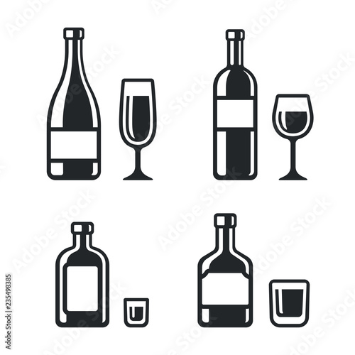 Alcohol drinks icons