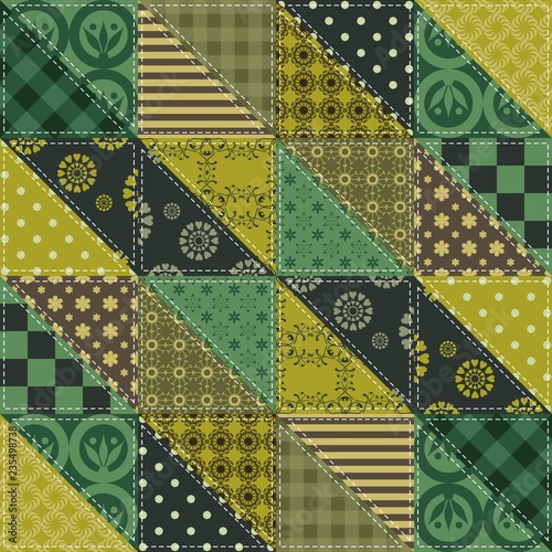 patchwork background with different patterns