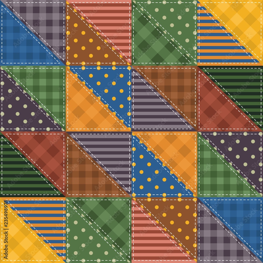 patchwork background with different patterns