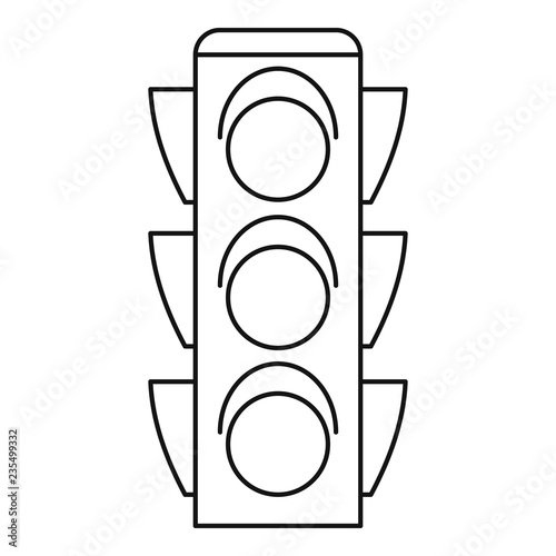 Regulation traffic lights icon. Outline regulation traffic lights vector icon for web design isolated on white background