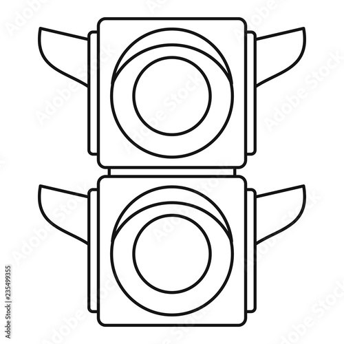 Pedestrian traffic lights icon. Outline pedestrian traffic lights vector icon for web design isolated on white background