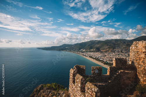Turkey  Alanya - City view with mountains and sea