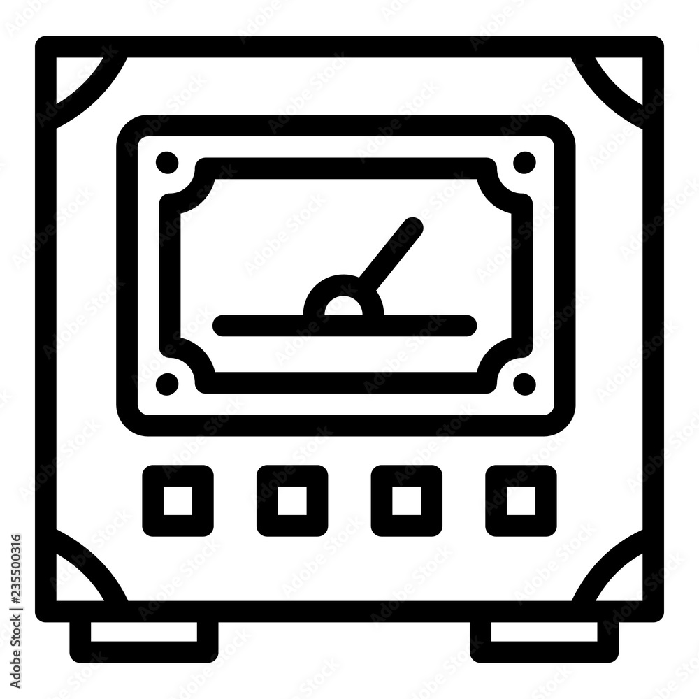 Voltmeter icon. Outline voltmeter vector icon for web design isolated on white background Voltmeter icon. Outline voltmeter vector icon for web design isolated on white background