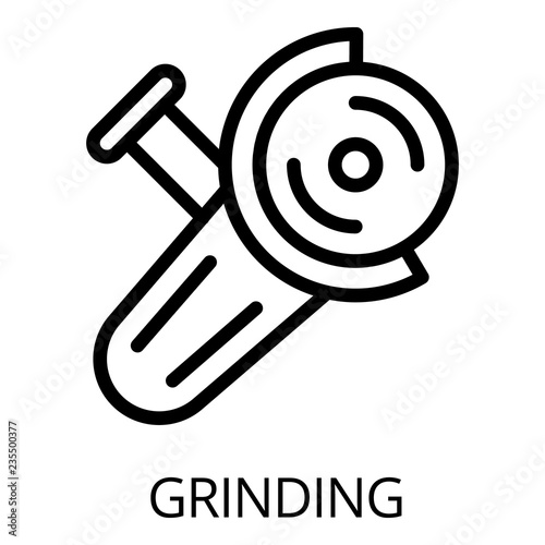 Grinding icon. Outline grinding vector icon for web design isolated on white background