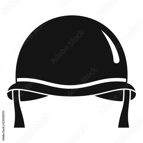 Combat helmet icon. Simple illustration of combat helmet vector icon for web design isolated on white background