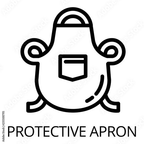 Welder protective apron icon. Outline welder protective apron vector icon for web design isolated on white background