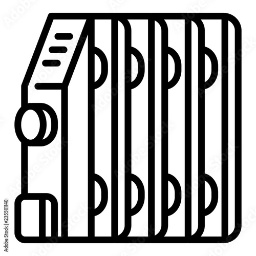 Oil heater icon. Outline oil heater vector icon for web design isolated on white background