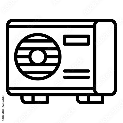 Conditioner outdoor fan icon. Outline conditioner outdoor fan vector icon for web design isolated on white background