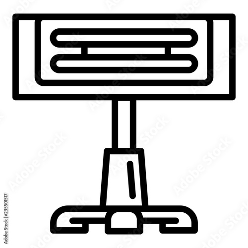 Stand heater icon. Outline stand heater vector icon for web design isolated on white background