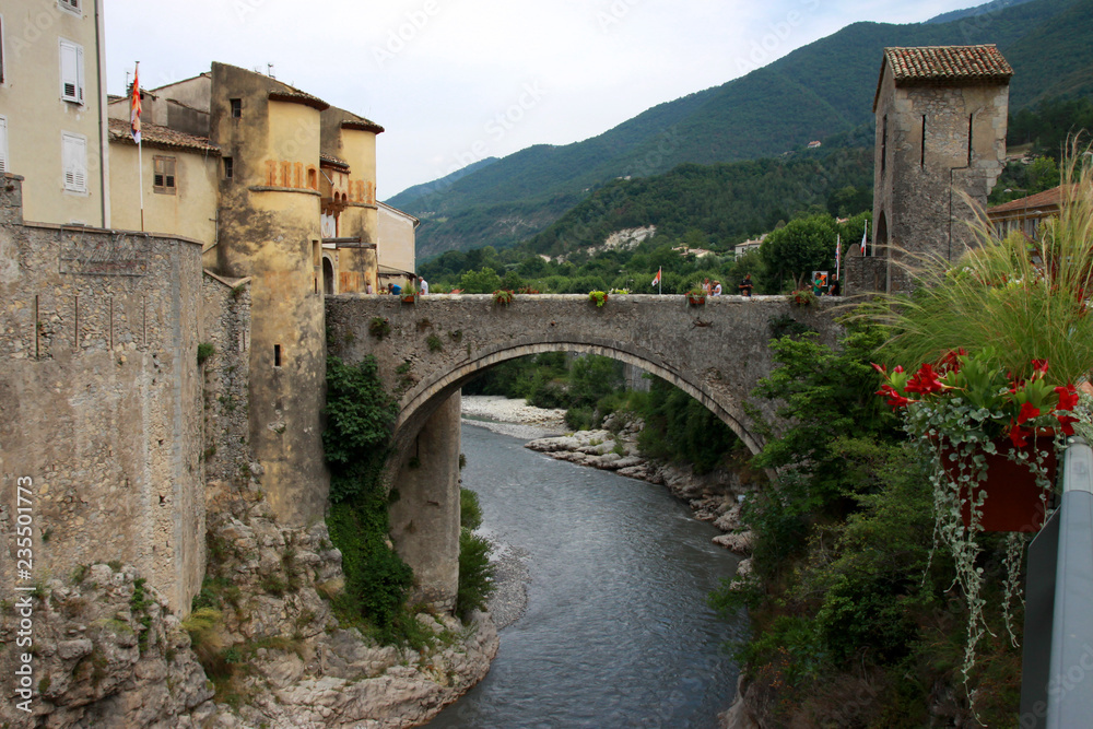 Obraz premium Medieval city of Entrevaux, Alpes-de-Haute-Provence, France