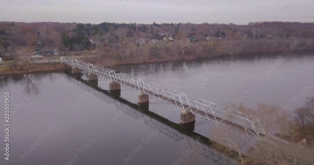 Drone Parallax Washington Crossing Bridge Drone Parallax Washington Crossing Bridge