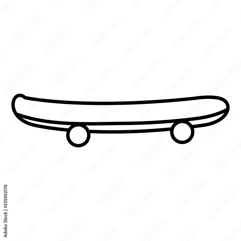 skateboard sport isolated icon