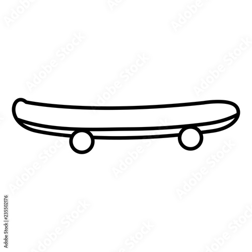 skateboard sport isolated icon