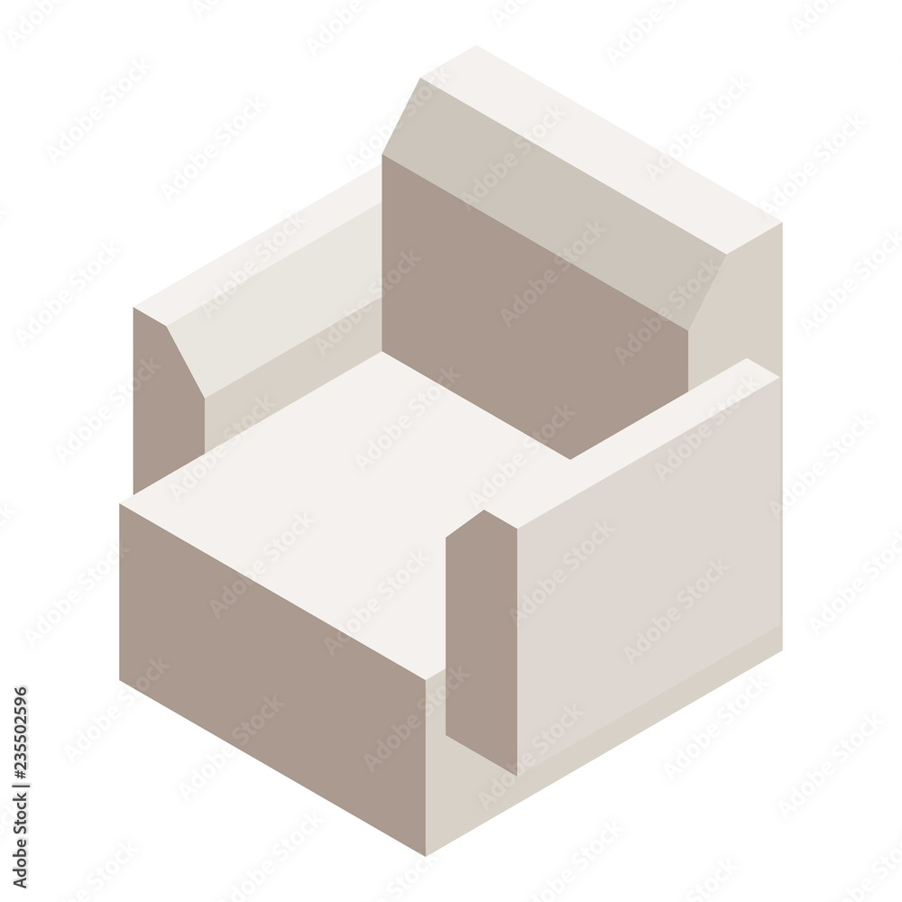 Obraz premium Modern armchair icon. Isometric of modern armchair vector icon for web design isolated on white background