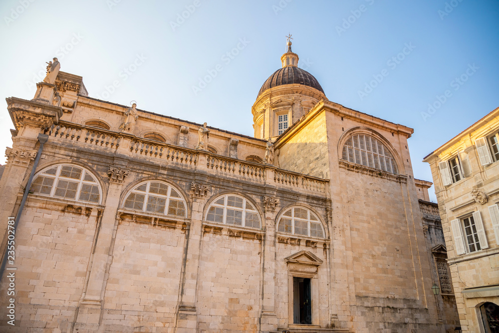 St Blaise Church at Stradun Street in the Old city of Dubrovnik, Croatia