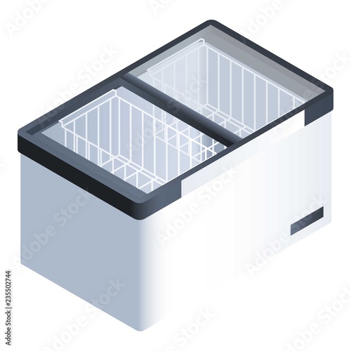 Ice cream freeze icon. Isometric of ice cream freeze vector icon for web design isolated on white background