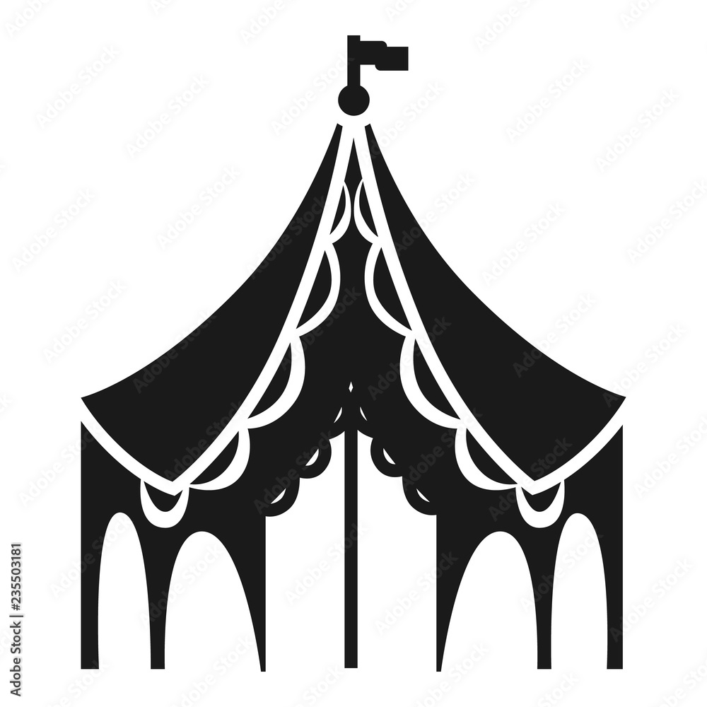 Festival tent icon. Simple illustration of festival tent vector icon for web design isolated on white background Festival tent icon. Simple illustration of festival tent vector icon for web design isolated on white background