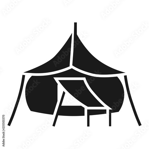 Big camp tent icon. Simple illustration of big camp tent vector icon for web design isolated on white background