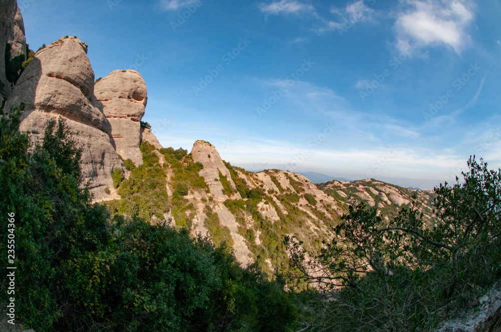 View of Montserrat Mountains